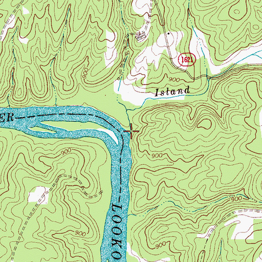 Topographic Map of Island Creek, NC