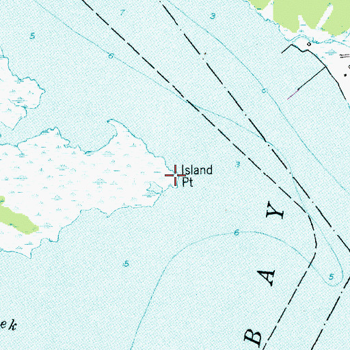 Topographic Map of Island Point, NC