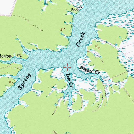 Topographic Map of Ives Creek, NC