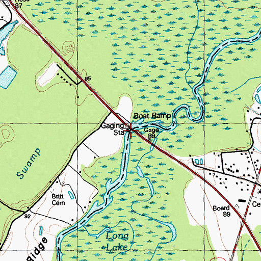 Topographic Map of Iveys Bridge, NC
