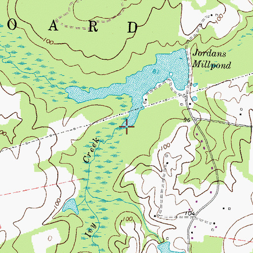 Topographic Map of Ivy Creek, NC