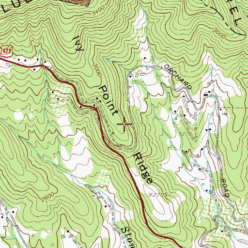 Topographic Map of Ivy Point Ridge, NC