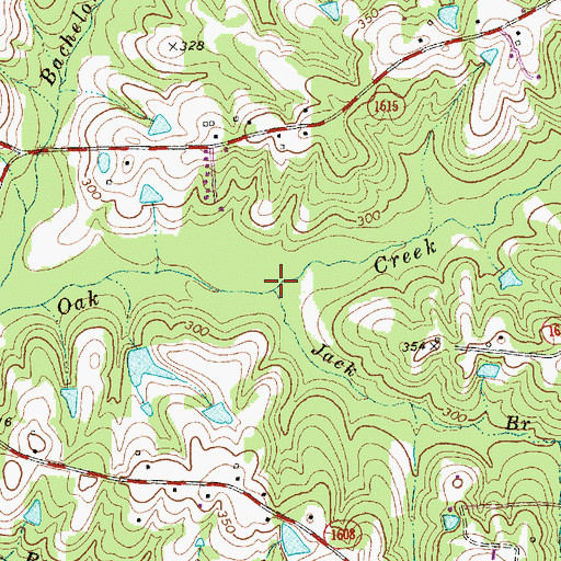 Topographic Map of Jack Branch, NC