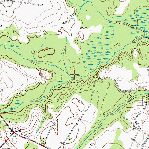 Topographic Map of Jacket Swamp, NC