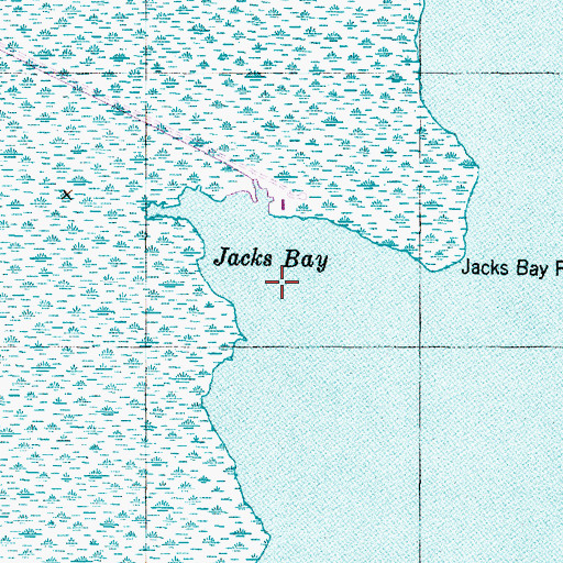 Topographic Map of Jacks Bay, NC