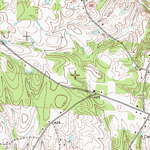 Topographic Map of Jacks Branch, NC