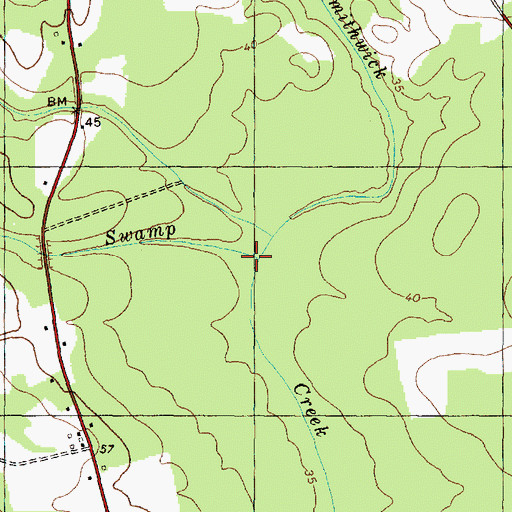 Topographic Map of Jacks Swamp, NC