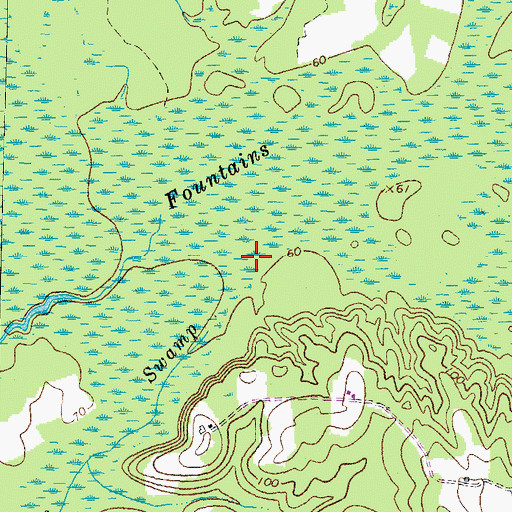 Topographic Map of Jacks Swamp, NC