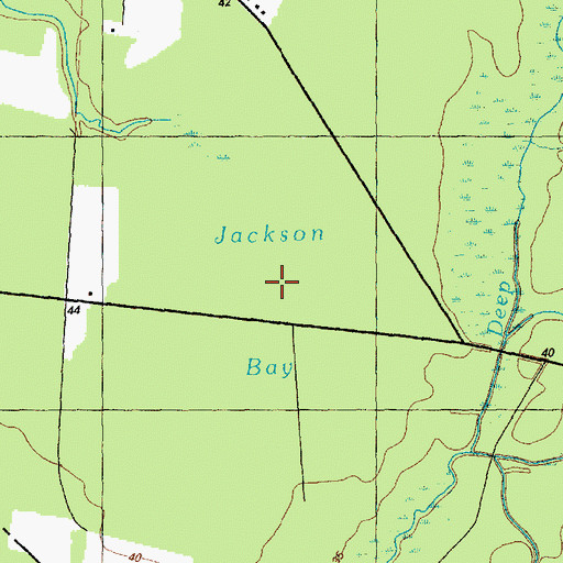 Topographic Map of Jackson Bay, NC