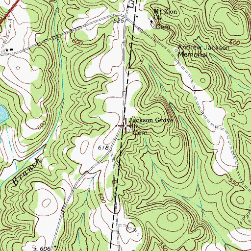 Topographic Map of Jackson Grove Church, NC