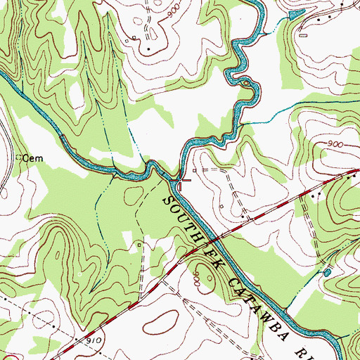 Topographic Map of Jacob Fork, NC