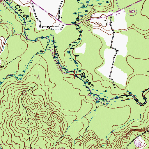 Topographic Map of James Creek, NC