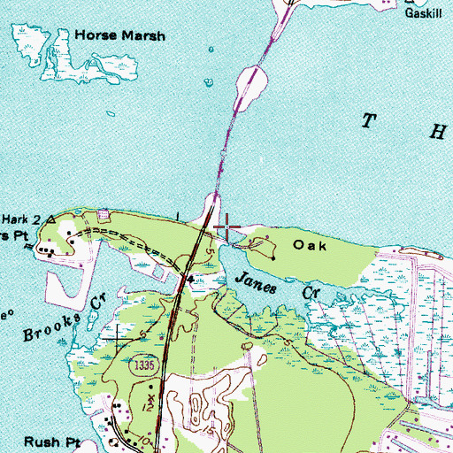 Topographic Map of Janes Creek, NC