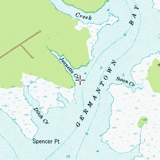 Topographic Map of Jeanette Creek, NC