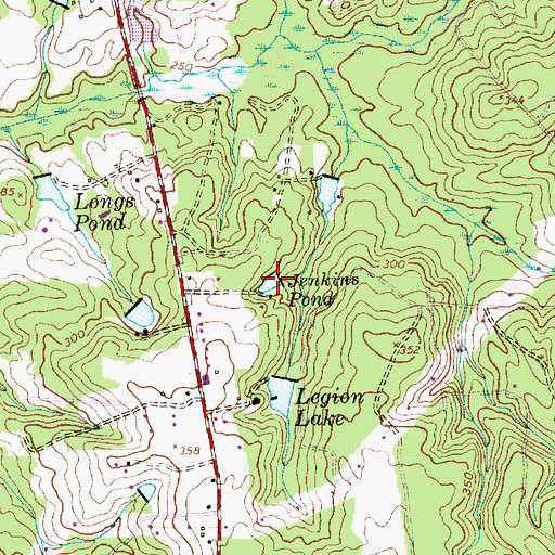 Topographic Map of Jenkins Pond, NC