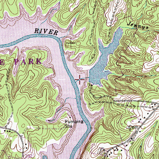 Topographic Map of Jennys Branch, NC