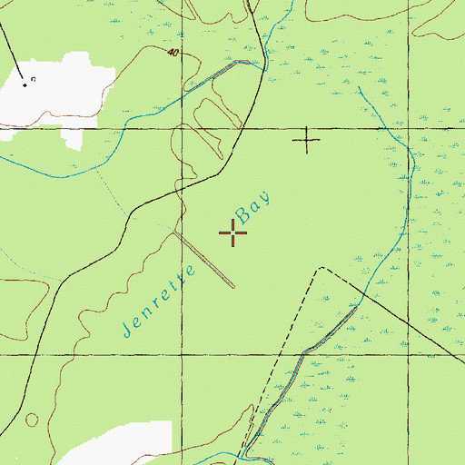 Topographic Map of Jenrette Bay, NC