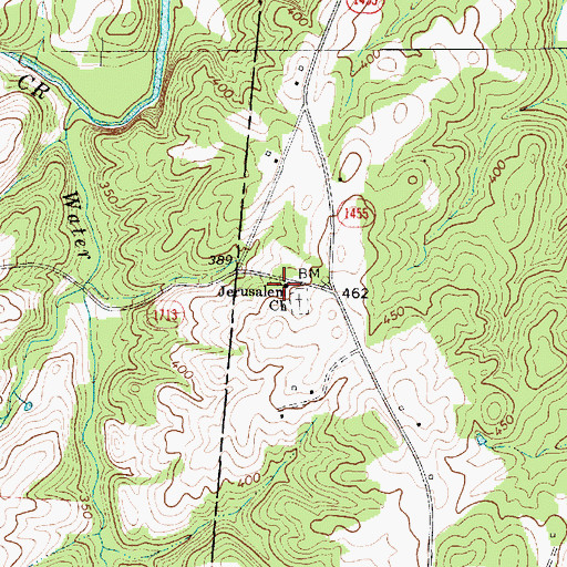 Topographic Map of Jerusalem Church, NC