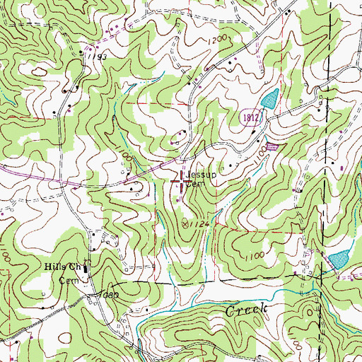Topographic Map of Jessup Cemetery, NC