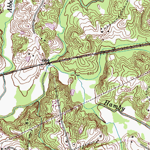 Topographic Map of Jimmys Creek, NC