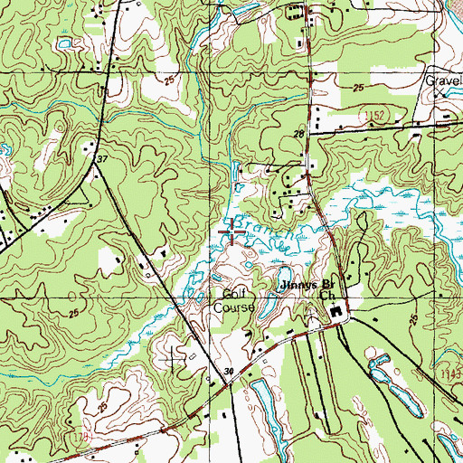 Topographic Map of Jennies Branch, NC