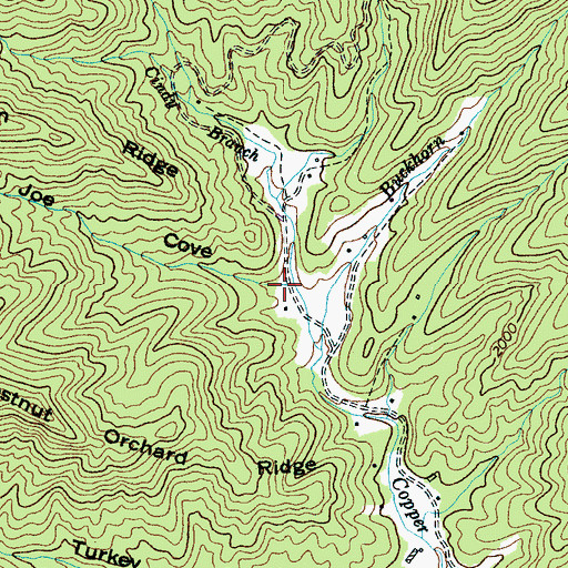 Topographic Map of Joe Cove, NC