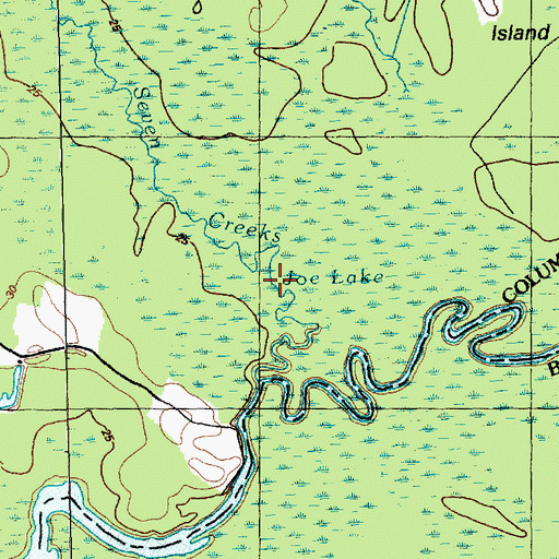 Topographic Map of Joe Lake, NC