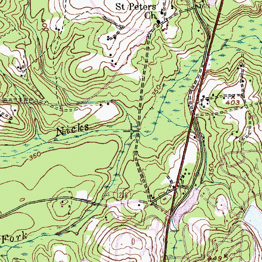 Topographic Map of Joes Fork, NC