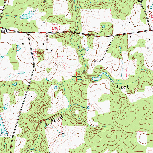Topographic Map of Johnson Creek, NC