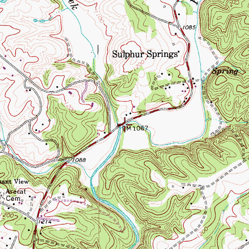 Topographic Map of Johnson Creek, NC