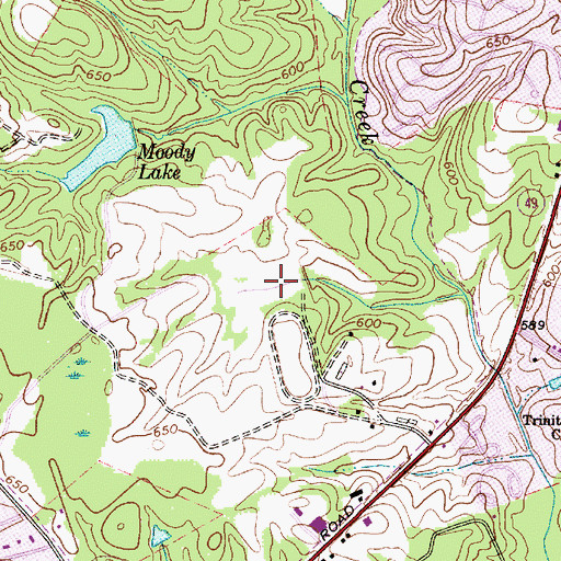 Topographic Map of Johnson Lake, NC