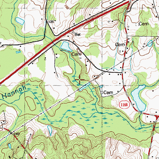 Topographic Map of Johnson Pond, NC