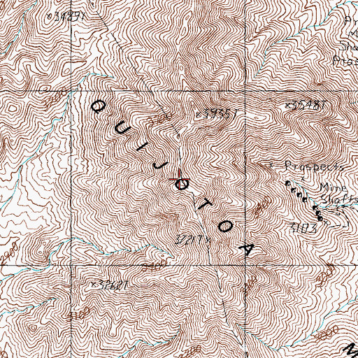 Topographic Map of Quijotoa Mountains, AZ