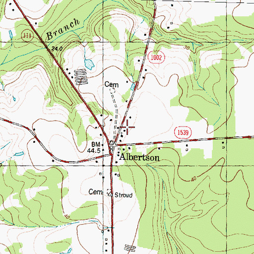 Topographic Map of Jones Chapel, NC