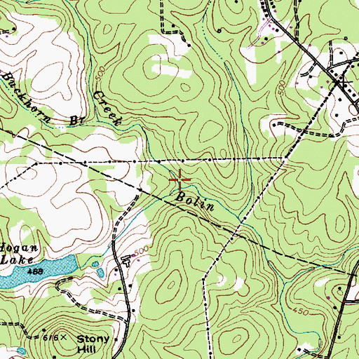 Topographic Map of Jones Creek, NC