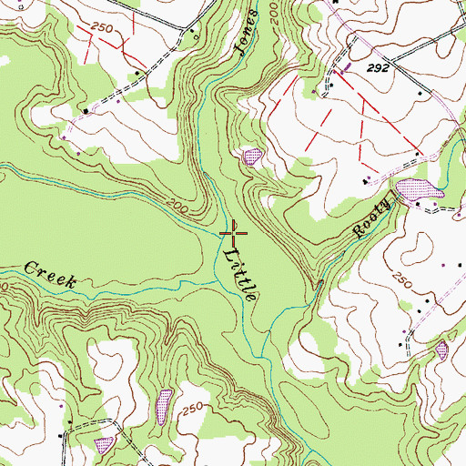 Topographic Map of Jones Creek, NC