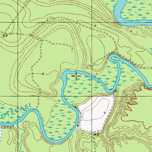 Topographic Map of Jones Ferry, NC