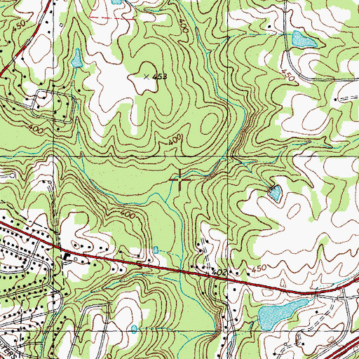Topographic Map of Jordan Creek, NC