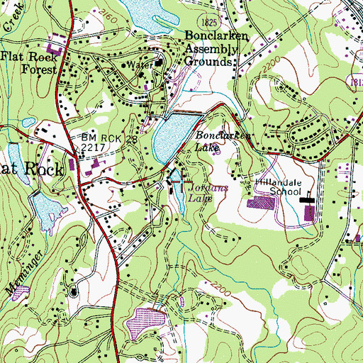 Topographic Map of Jordans Lake, NC