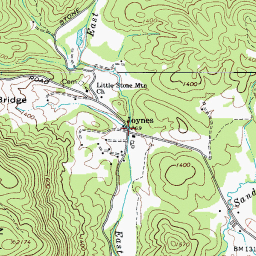 Topographic Map of Joynes, NC