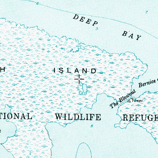 Topographic Map of Judith Island, NC