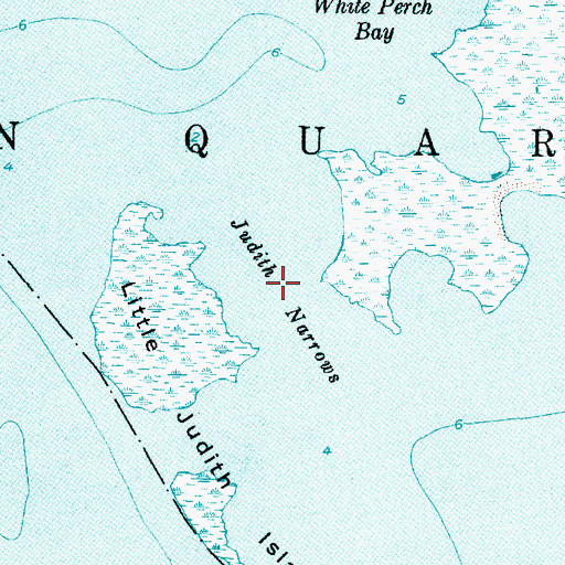 Topographic Map of Judith Narrows, NC