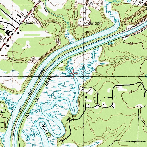 Topographic Map of Jump and Run Creek, NC