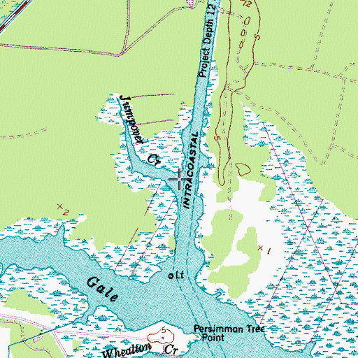 Topographic Map of Jumpover Creek, NC