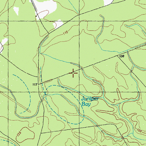 Topographic Map of Juniper Bay, NC