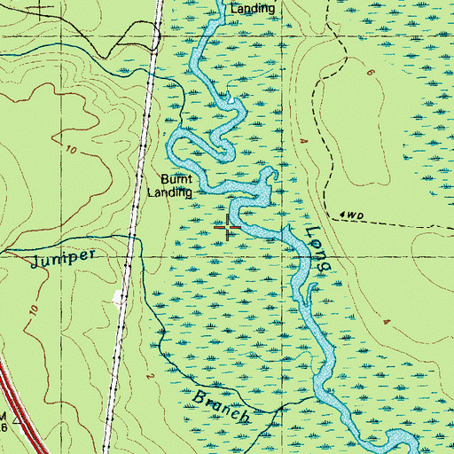 Topographic Map of Juniper Branch, NC