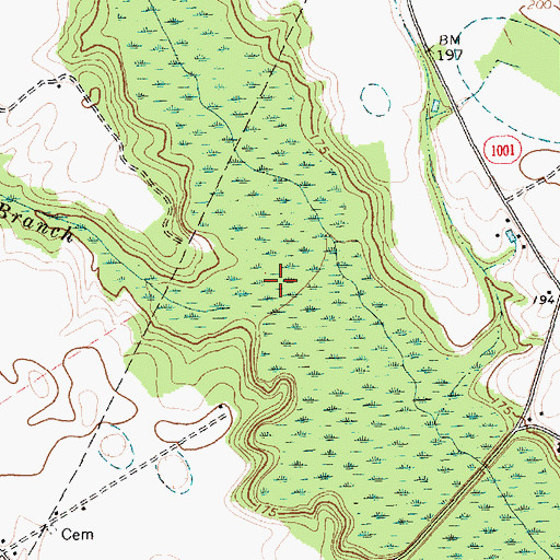 Topographic Map of Juniper Branch, NC
