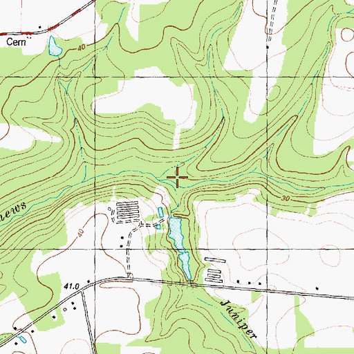 Topographic Map of Juniper Branch, NC