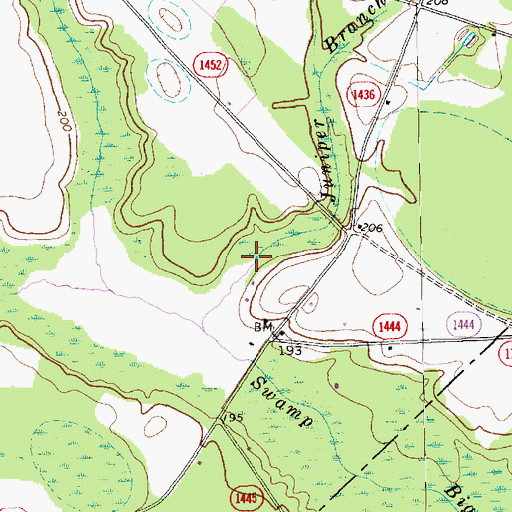 Topographic Map of Juniper Branch, NC