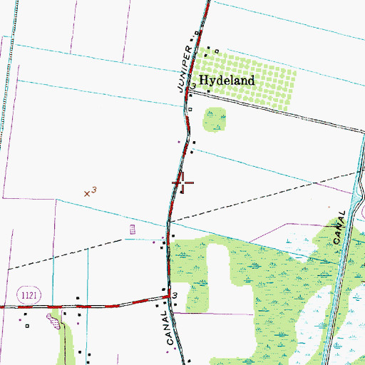 Topographic Map of Juniper Canal, NC